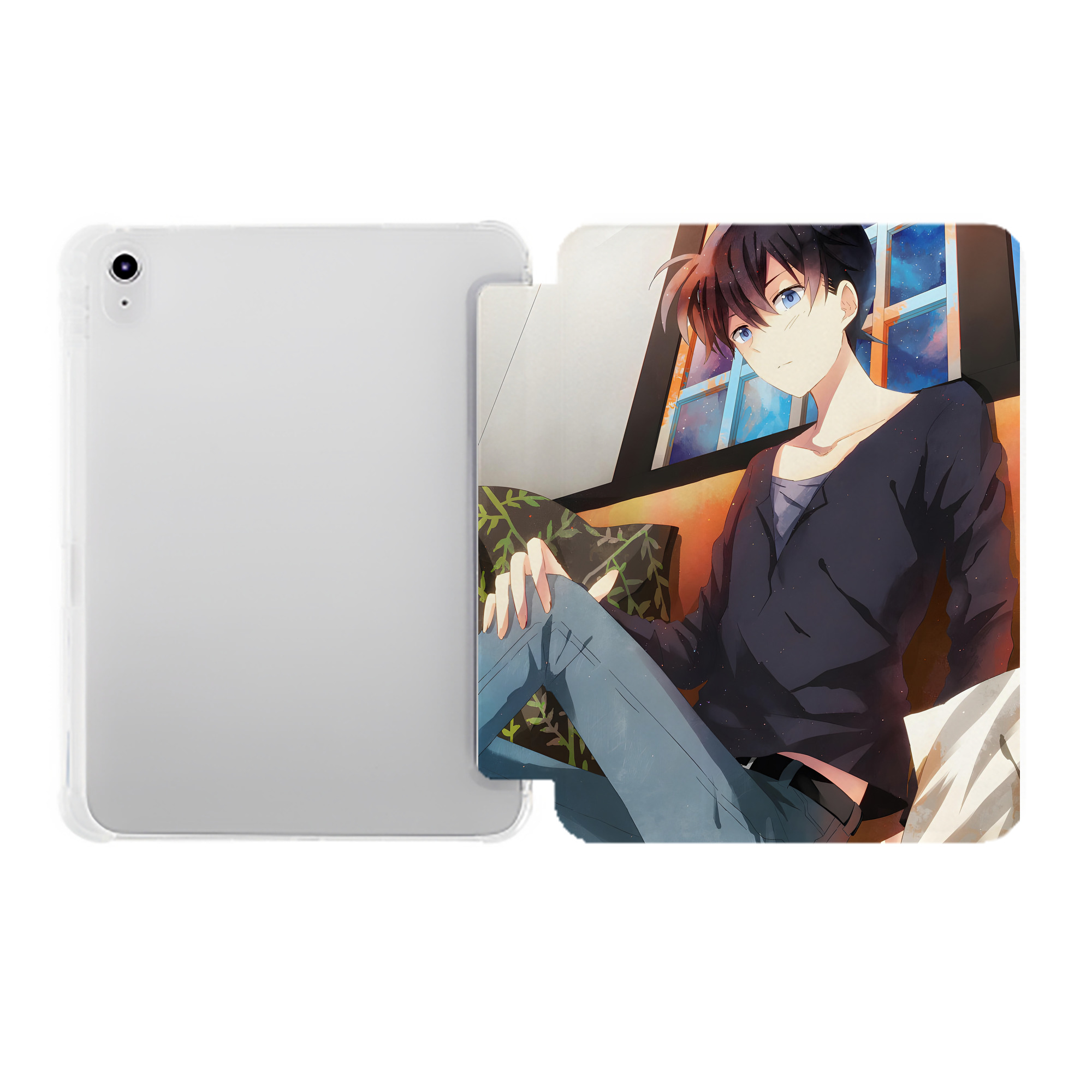 （画像用） 名探偵コナン Detective Conan IPad ケース ペン収納付き 三つ折りスタンド PUレザー×シリコン 対応機種9.5/10.5/10.9インチ